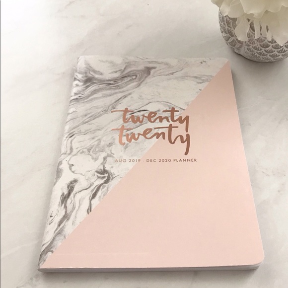 planner 2020 17 month marble split blush fringe nwt school planners 2020 17